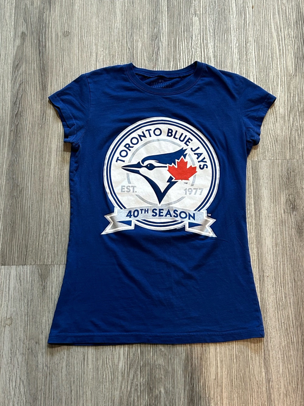 Toronto Blue Jays Women's Short Sleeve Logo Tee - 40th Season